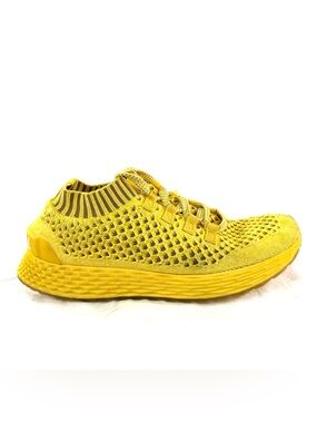 NoBull Project Unisex Women Size 9.5 Yellow Knit Diamond Honey Comb Sneaker